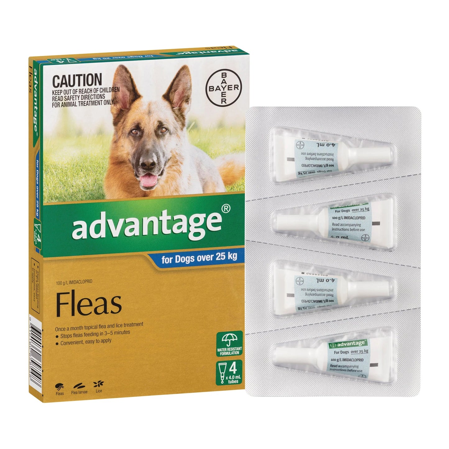 Advantage - Xlarge Dog 25-50kg 4 Pack