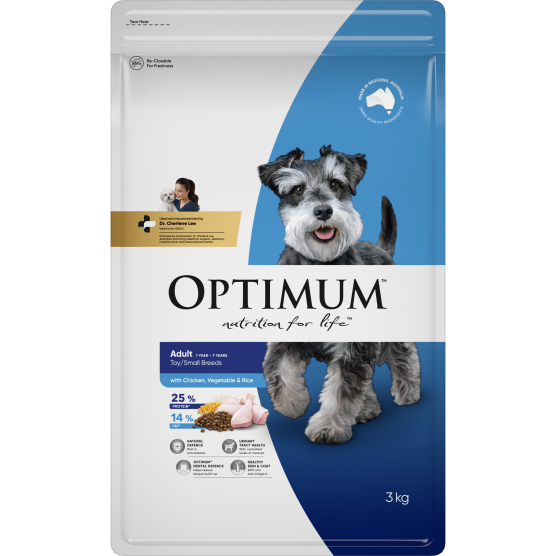 Optimum dog adult TOY/SMALL BREEDS chk/veg/rice 15kg