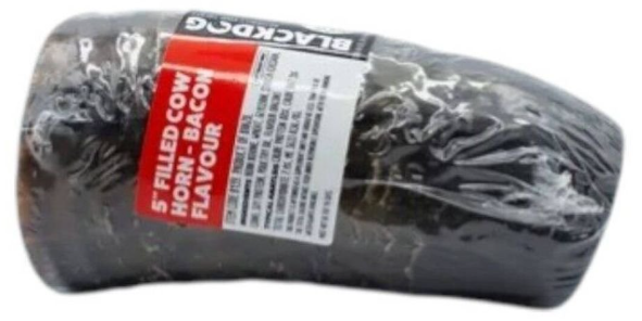Blackdog bacon filled cow horn 5"