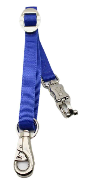 Trailer tie w/bull snaps - blue