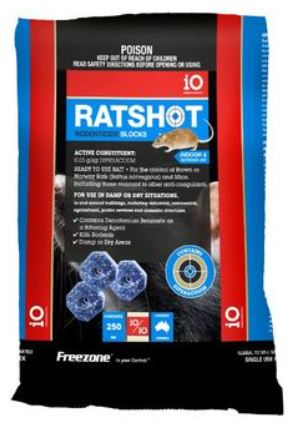 Ratshot blocks 250g BLUE