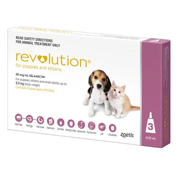 REVOLUTION Puppy/Kitten 15mg Pink 3 pack