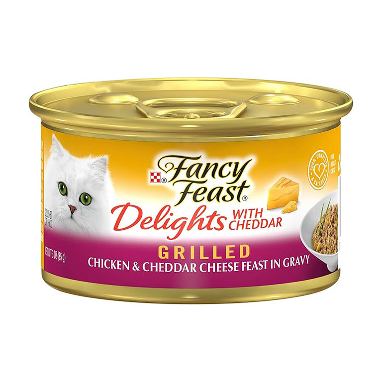 FANCY FEAST Adult Cheddar Delights Chicken Wet Cat Food 24x85g