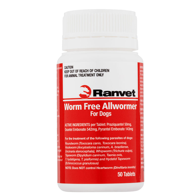 Ranvet - Dog Allwormer Tablet 10kg per tablet
