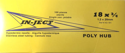 Luer Needles 18 x 3/4in