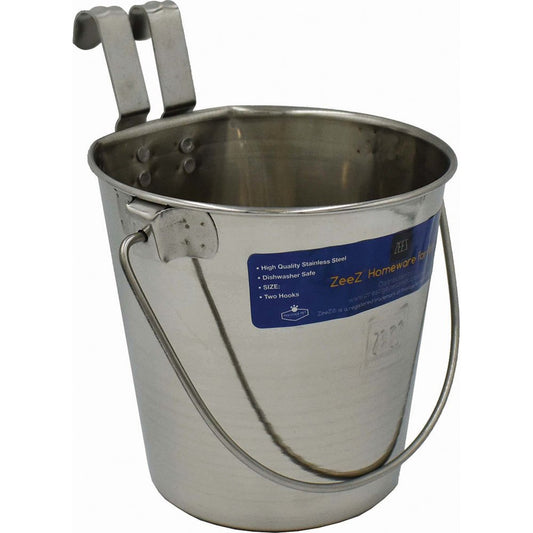 Zeez Stainless Steel Bucket 2.68L (Two Hooks)