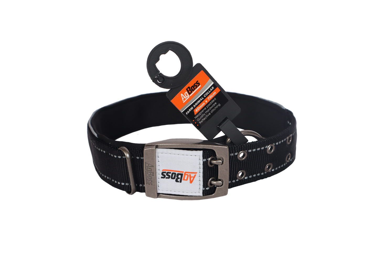 AGBOSS black dog collar 40mm x 70cm (28)