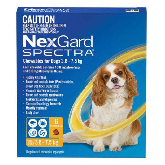 Nexgard Spectra 3.6-7.3kg 6 pack