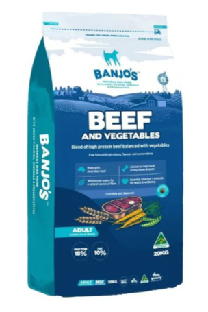 Banjos Beef Veg Adult Dog 20kg