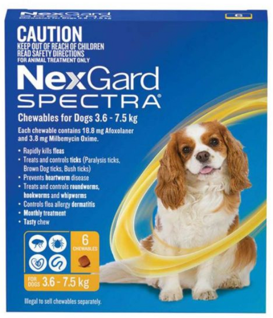 Nexgard Spectra 3.6-7.5kg x 1 tablet