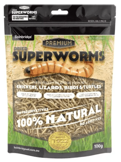 Dried superworms 100g