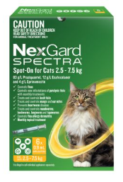 Nexgard Spectra Cats 2.5kg-7.5kg 6 pack
