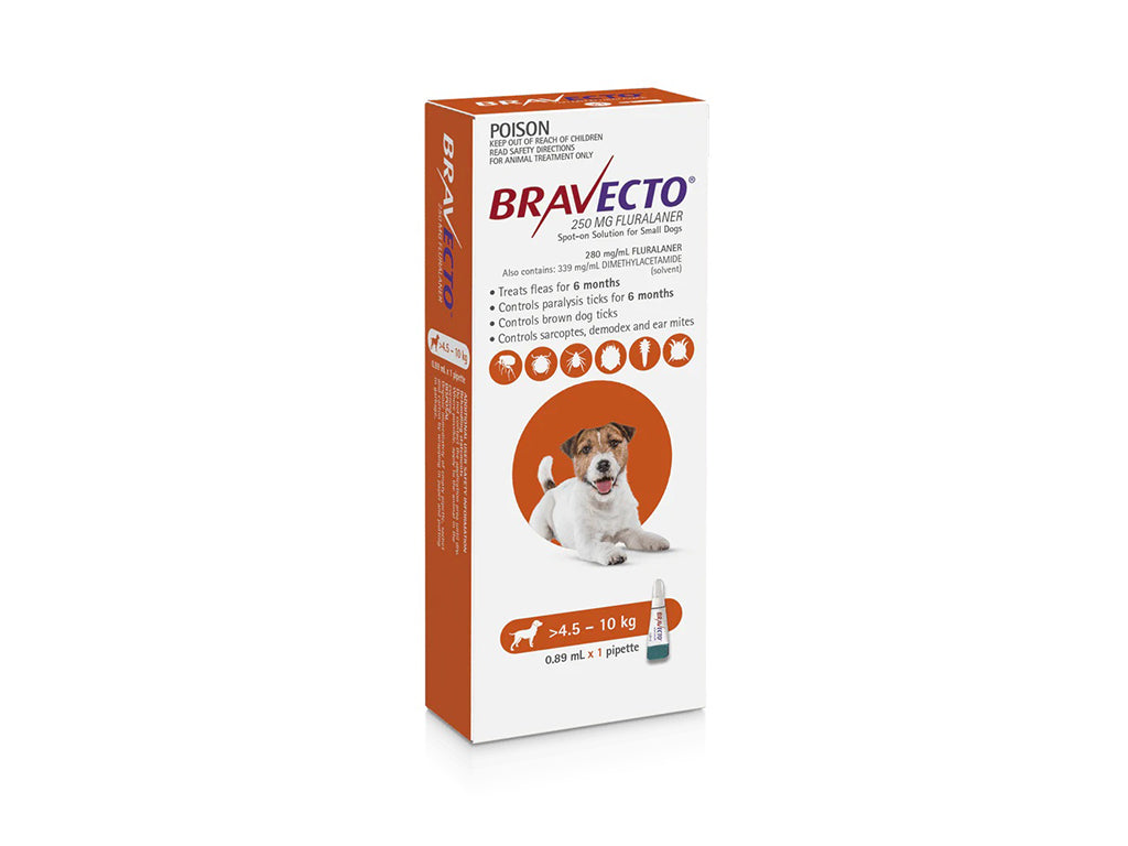 Bravecto Spot on 4.5-10kg Orange