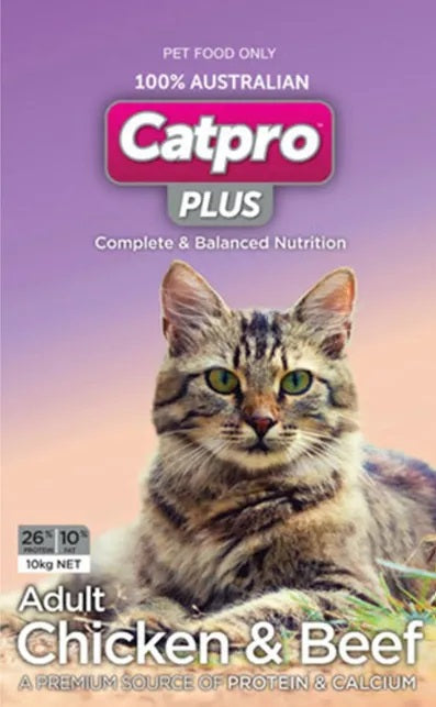 CATPRO PLUS CHICK/BEEF 10KG