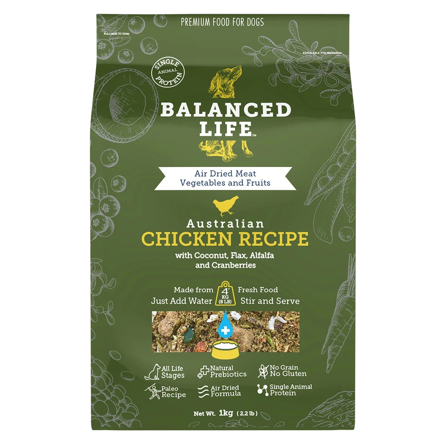 Balanced Life Dog Roll 1kg