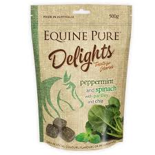 Equine pure delights mint/spinach/parsley/chia 500g