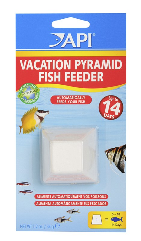 API vacation pyramid fish feeder