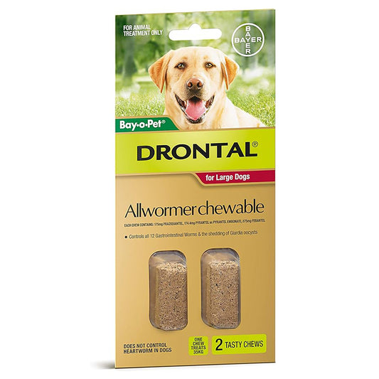 Drontal Dog 35kg Chewable 2pack