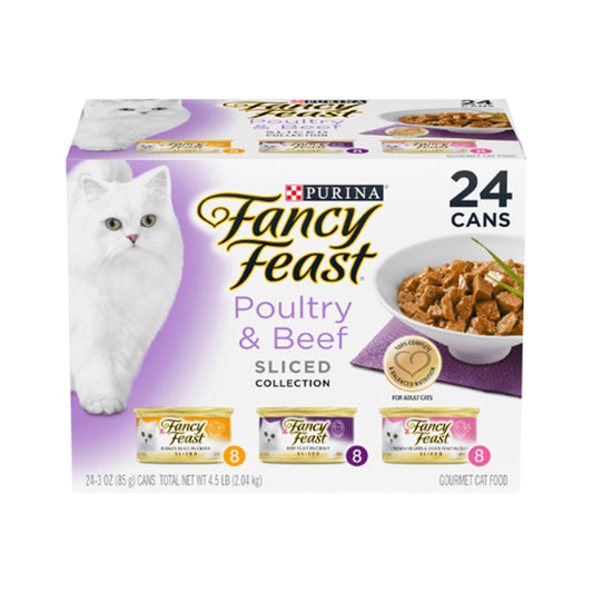 Fancy Feast - Poultry Beef Sliced 24x85g