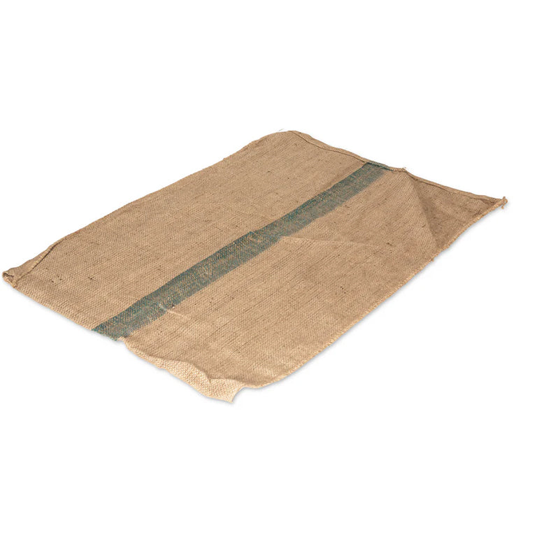 Hessian Bag Medium Green Stripe