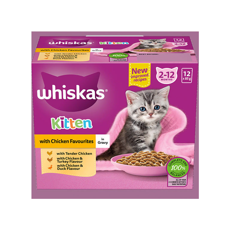 Whiskas - Kitten Chicken Pouches 12x85g