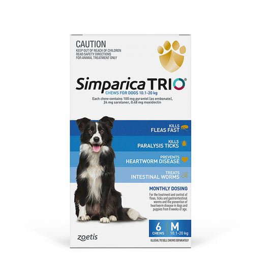 SIMPARICA TRIO 10.1 - 20kg (6pk) BLUE