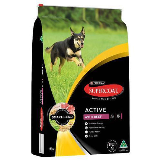 Supercoat Adult Active Beef 18kg