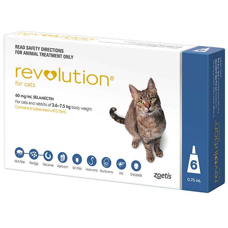 Revolution Cat 2.6kg-7.5kg Blue 6 Pack