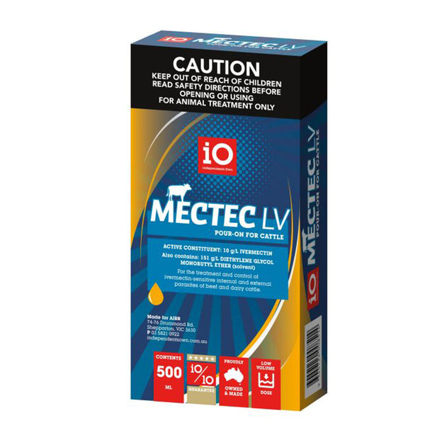 I.O Mectec LV CATTLE pour on 500mls – Silverdale Produce & Hire